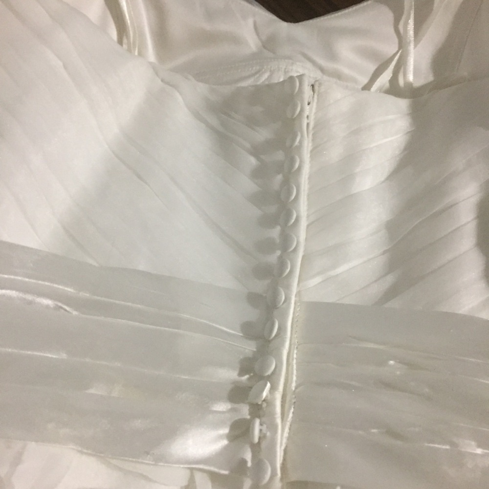 Ruffled Flower Wedding Gown - image 6